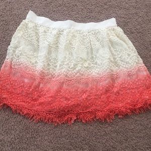 Ombré lace skirt